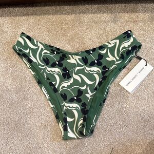 Montce Green and Black Floral Bikini Bottom